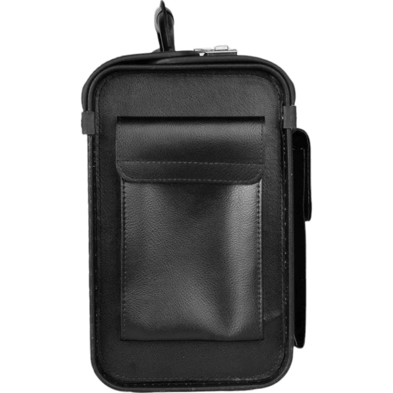 Dermata Pilotenkoffer aus Leder 46 cm -schwarz