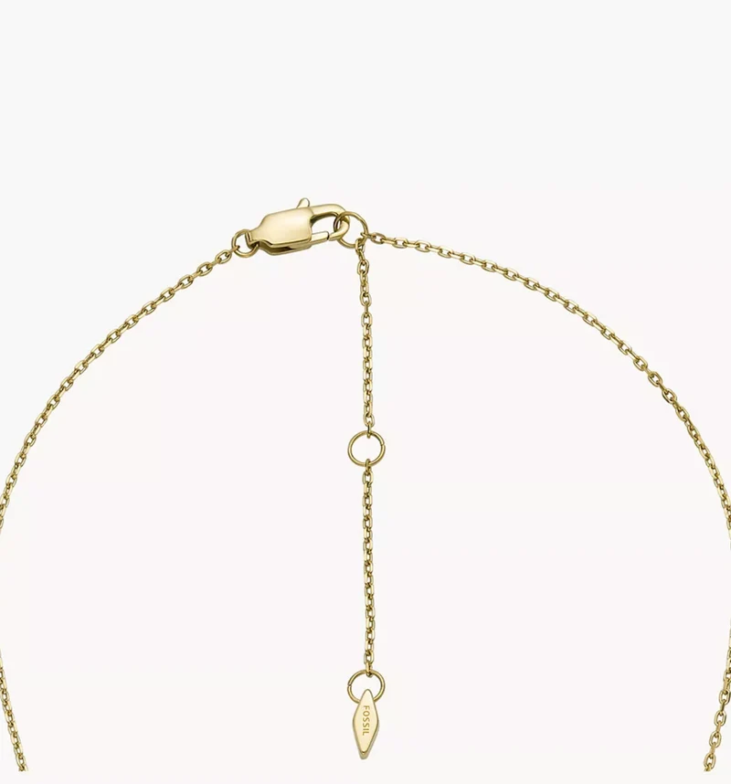 Fossil Halskette Herz Gold - Edelstahl Damen Kette Sale