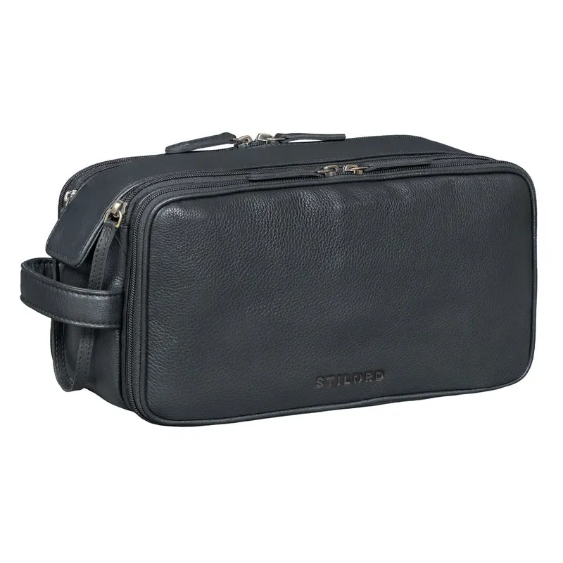 "Barlow" Kulturtasche Herren Damen Leder Groß
