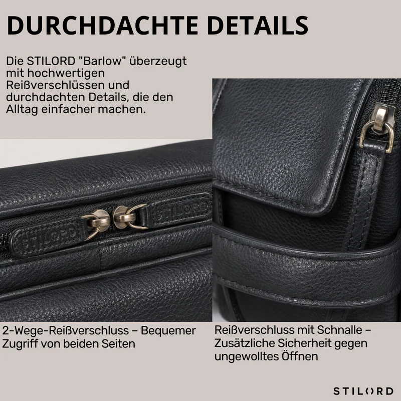 "Barlow" Kulturtasche Herren Damen Leder Groß