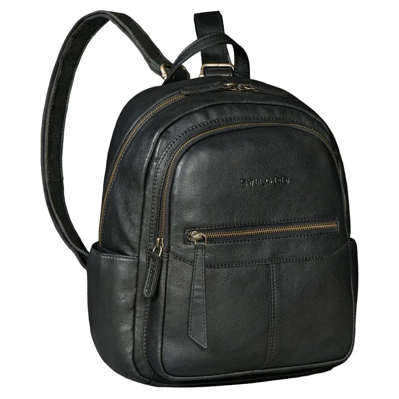 "Lisa" City Rucksack Damen Leder Mittelgroß gepolstertes Fach 13 Zoll