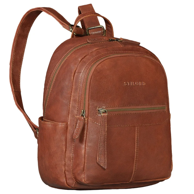 "Lisa" City Rucksack Damen Leder Mittelgroß gepolstertes Fach 13 Zoll