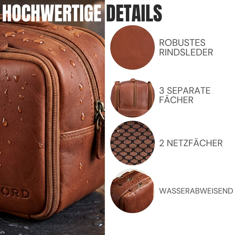 "Corse" Kulturtasche Leder XL
