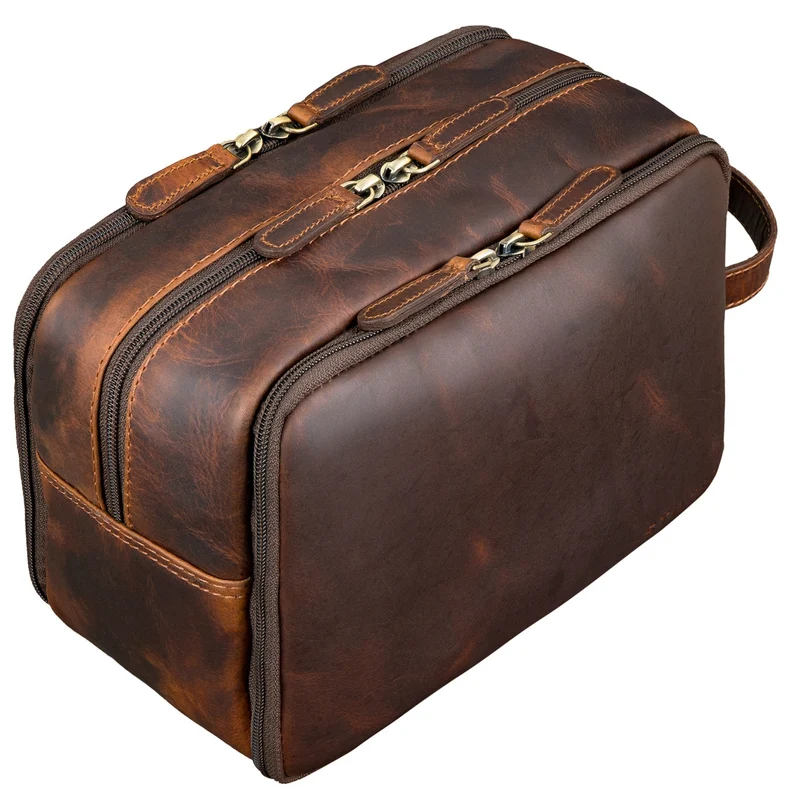 "Corse" Kulturtasche Leder XL