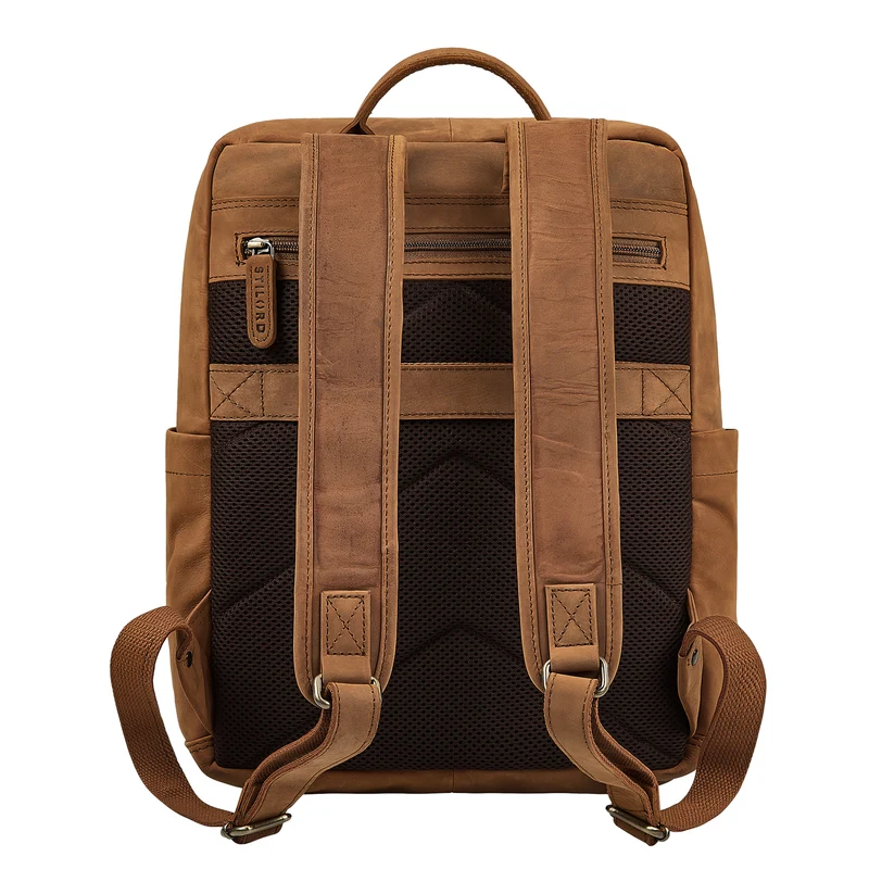 B-WARE "Maurizio" Großer Leder Rucksack Herren Laptoprucksack 15,6 Zoll