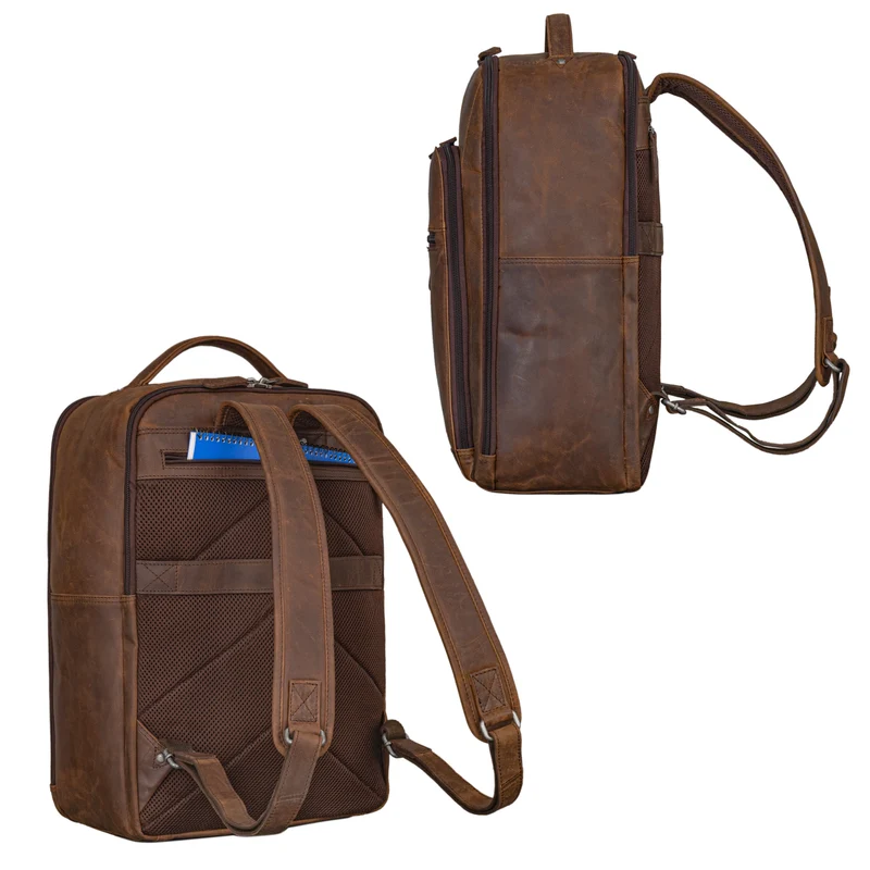 B-WARE "Gordon" Geschmackvoller Rucksack Leder Herren und Damen