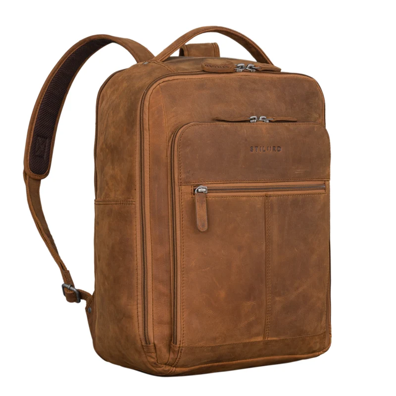B-WARE "Gordon" Geschmackvoller Rucksack Leder Herren und Damen