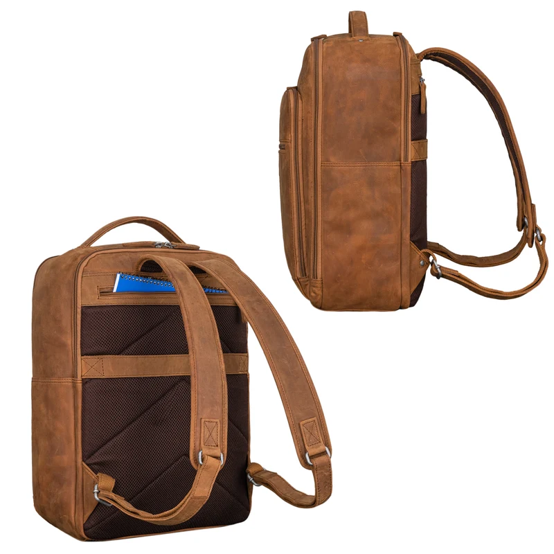 B-WARE "Gordon" Geschmackvoller Rucksack Leder Herren und Damen
