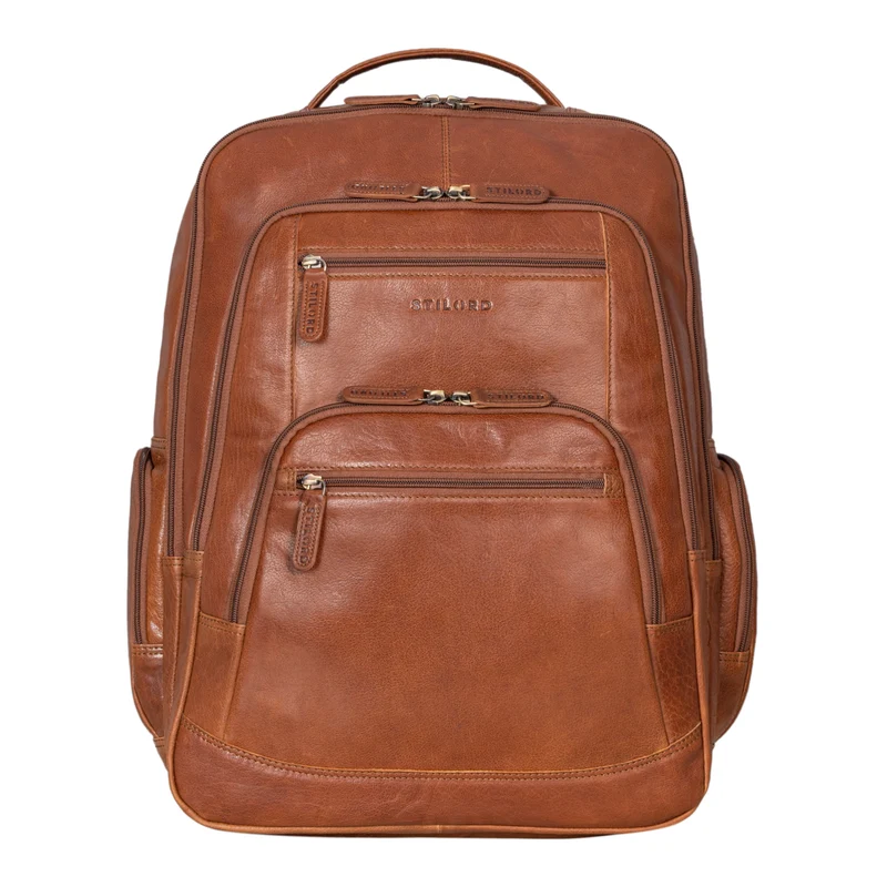 B-WARE "Igor" Leder Rucksack mit Laptop-Fach 18 Zoll Groß Damen und Herren