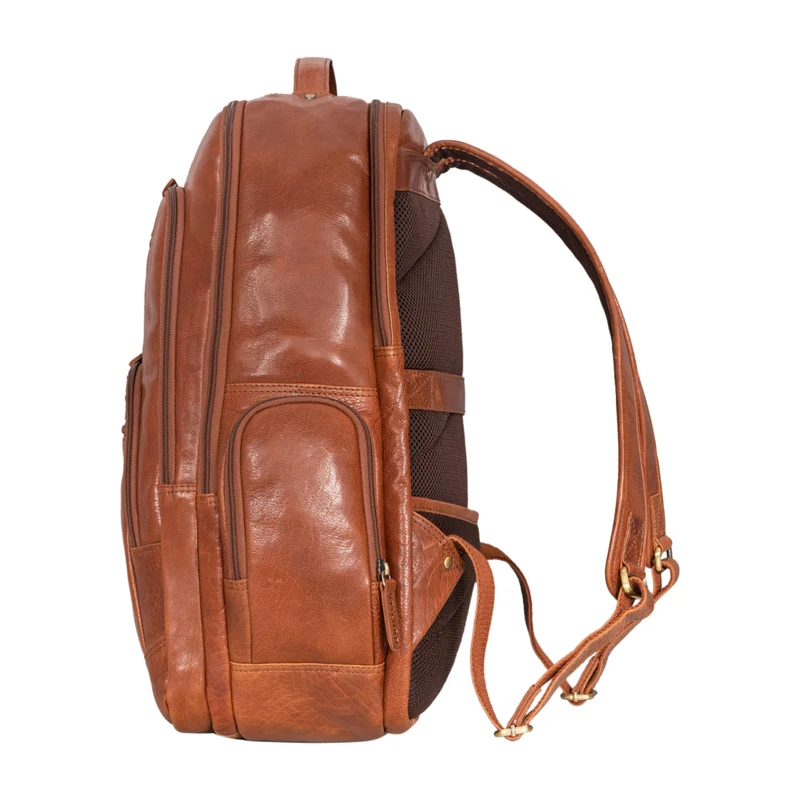 B-WARE "Igor" Leder Rucksack mit Laptop-Fach 18 Zoll Groß Damen und Herren