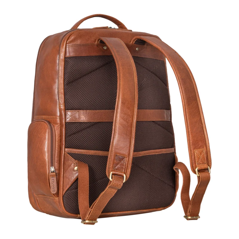 B-WARE "Igor" Leder Rucksack mit Laptop-Fach 18 Zoll Groß Damen und Herren