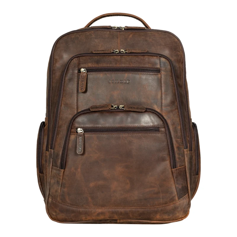 B-WARE "Igor" Leder Rucksack mit Laptop-Fach 18 Zoll Groß Damen und Herren
