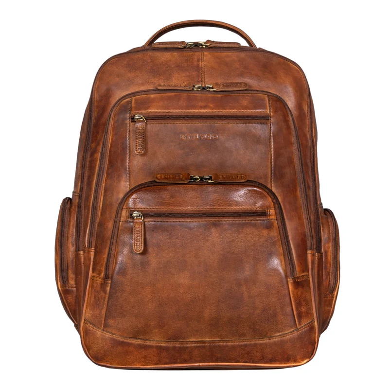 B-WARE "Igor" Leder Rucksack mit Laptop-Fach 18 Zoll Groß Damen und Herren
