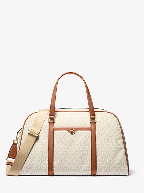Michael Kors Jet Set Travel Extra-Large Reisetasche in Vanilla mit Signature-Logomuster