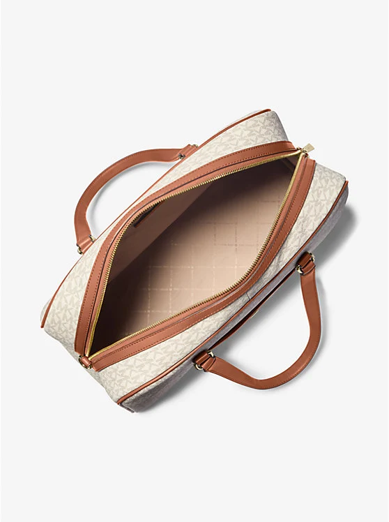 Michael Kors Jet Set Travel Extra-Large Reisetasche in Vanilla mit Signature-Logomuster