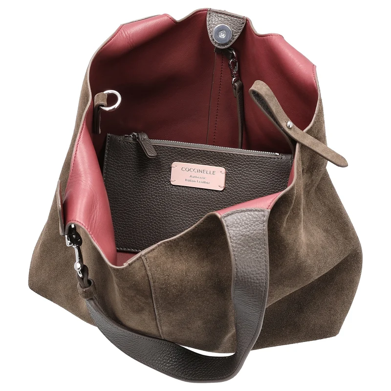 Coccinelle C-Easy Suede - Shopper 31 cm (fango/fango)
