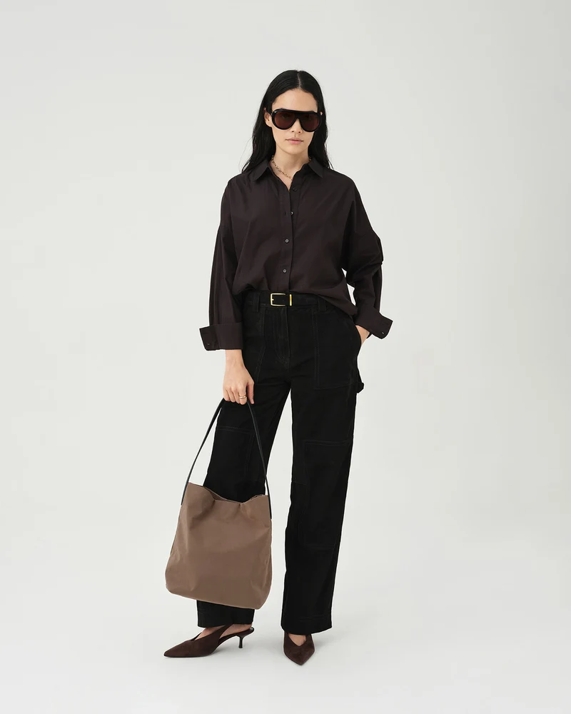 Essence Vertical Tote Mink Trench