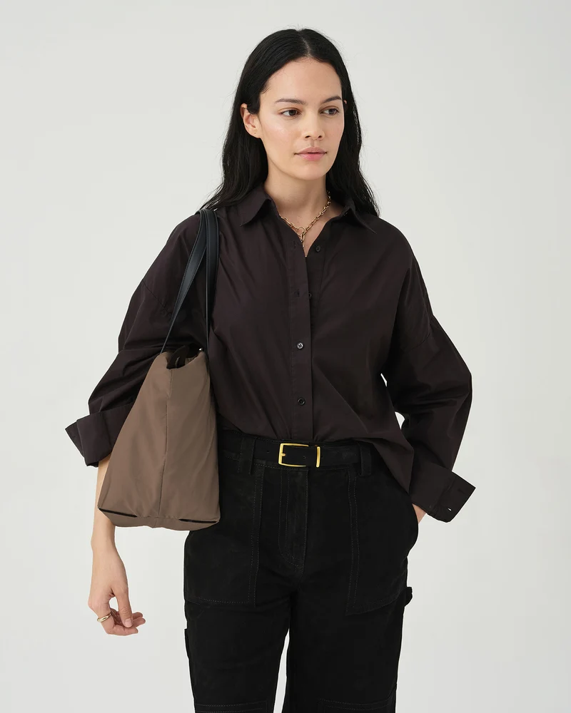 Essence City Tote Mink Trench