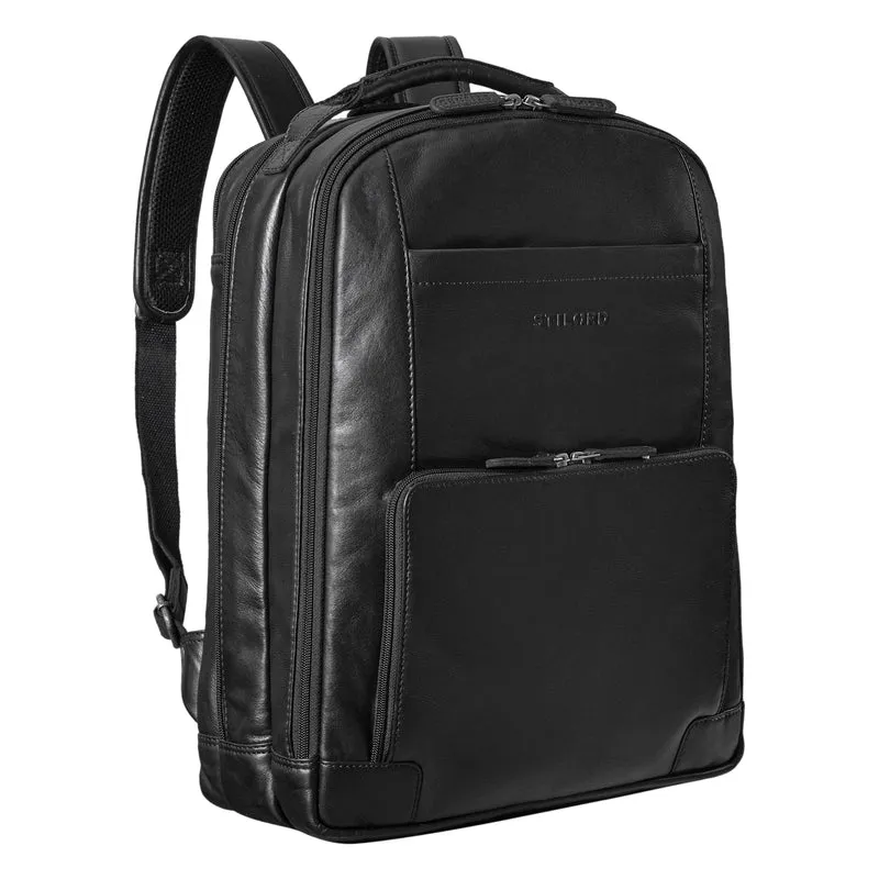 B-WARE "Harlow" Leder Rucksack für Herren XL mit Laptop Fach 15 bis 17 Zoll groß