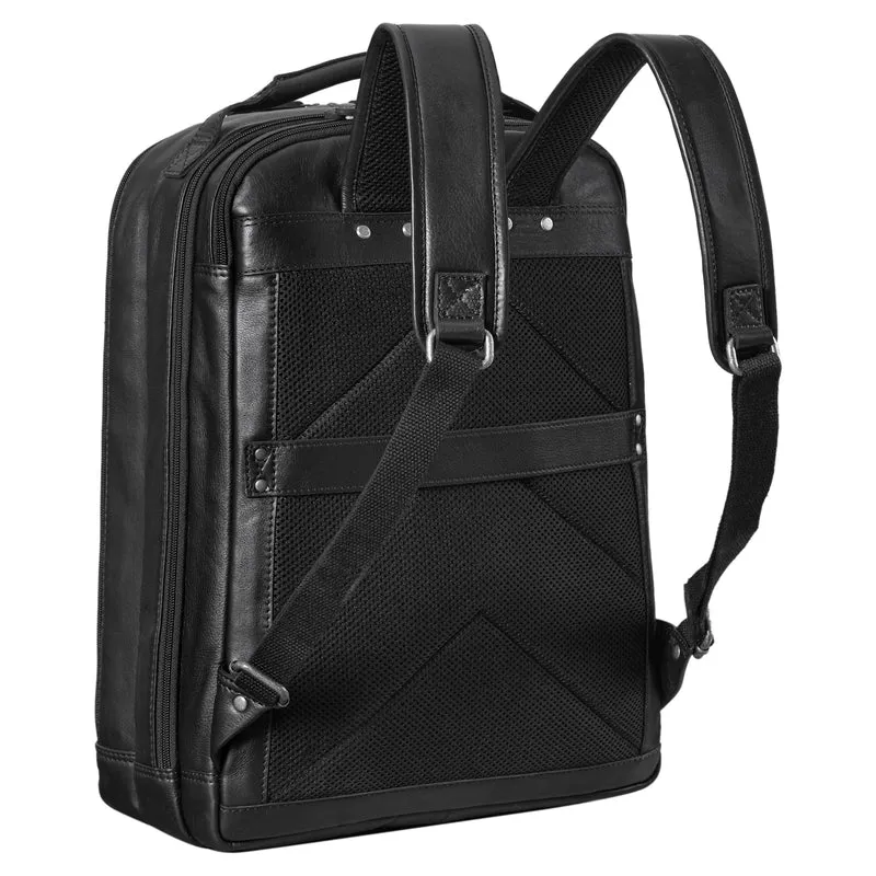 B-WARE "Harlow" Leder Rucksack für Herren XL mit Laptop Fach 15 bis 17 Zoll groß