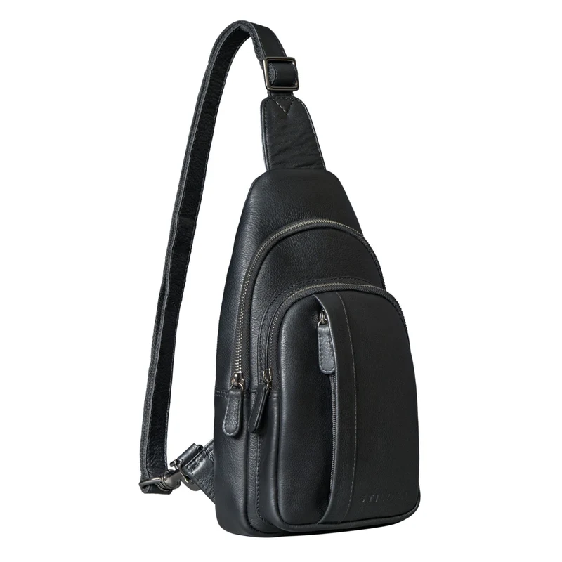 "Jakob" Sling Bag Herren Leder Groß mit Karabiner