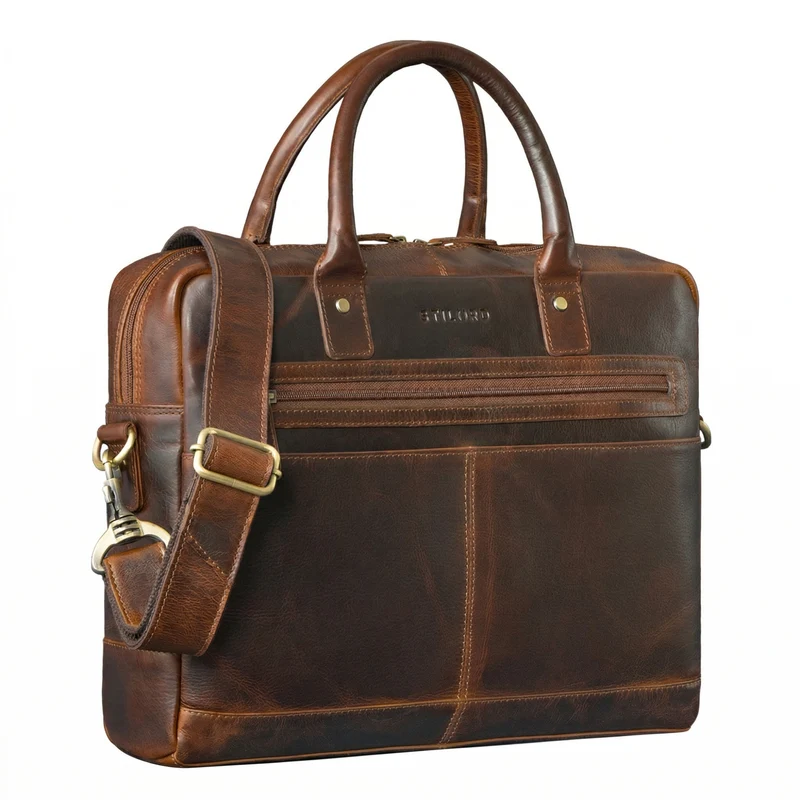 "Gonzalo" Business Aktentasche Herren Leder Groß Laptoptasche 15.6 bis 16 Zoll