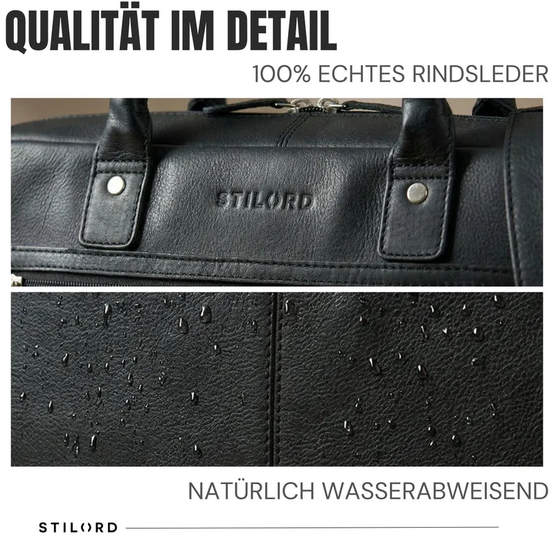 "Gonzalo" Business Aktentasche Herren Leder Groß Laptoptasche 15.6 bis 16 Zoll