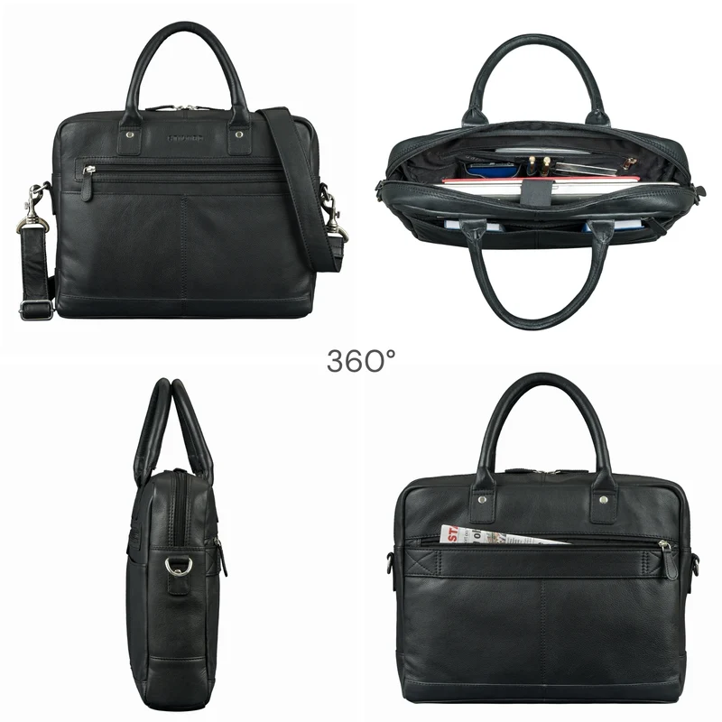 "Gonzalo" Business Aktentasche Herren Leder Groß Laptoptasche 15.6 bis 16 Zoll