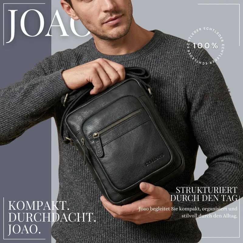 "Joao" Vintage Umhängetasche Herren Klein Leder für Tablet 10 Zoll