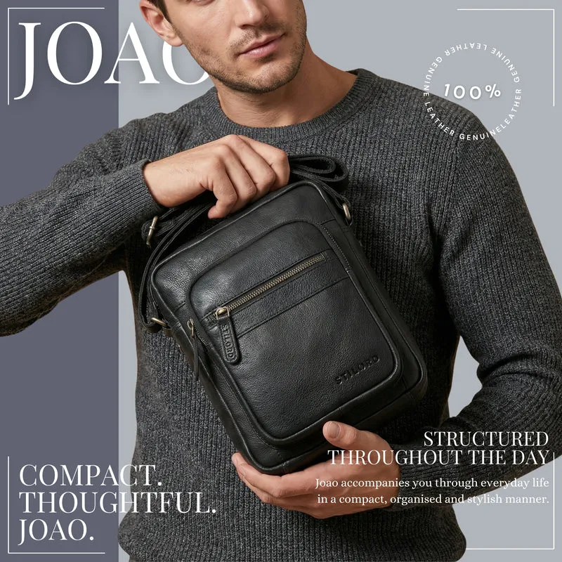 "Joao" Vintage Umhängetasche Herren Klein Leder für Tablet 10 Zoll