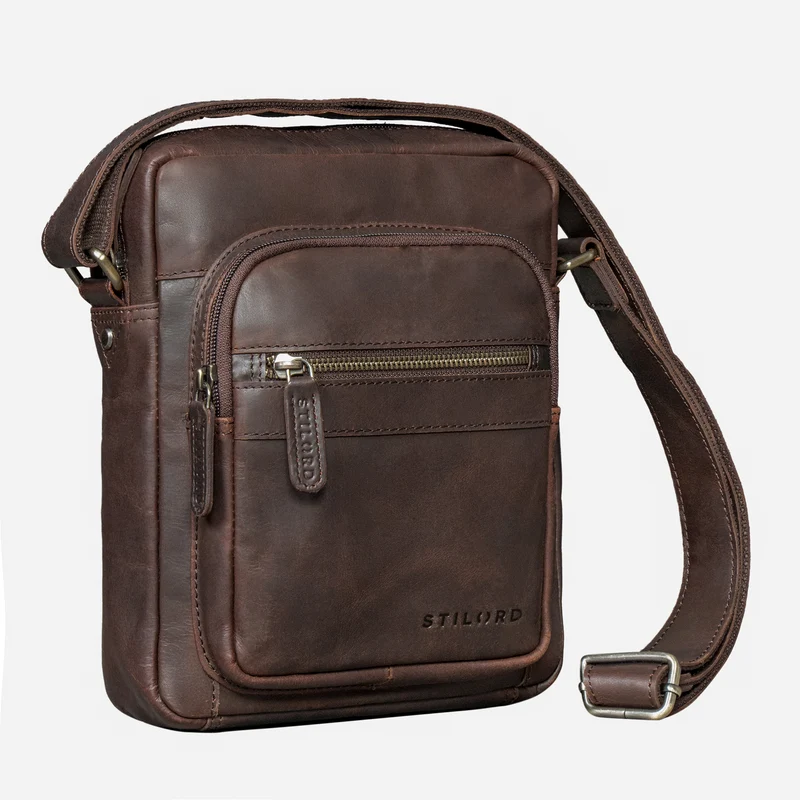 "Joao" Vintage Umhängetasche Herren Klein Leder für Tablet 10 Zoll