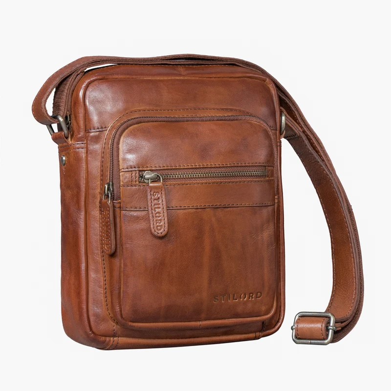 "Joao" Vintage Umhängetasche Herren Klein Leder für Tablet 10 Zoll