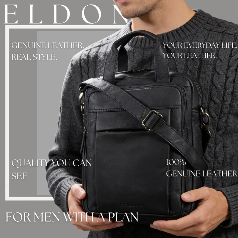 "Eldon" Mittelgroße Umhängetasche Herren Leder