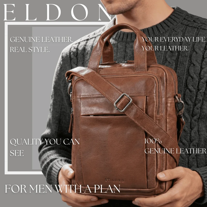 "Eldon" Mittelgroße Umhängetasche Herren Leder