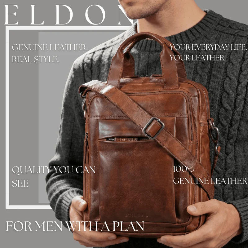 "Eldon" Mittelgroße Umhängetasche Herren Leder
