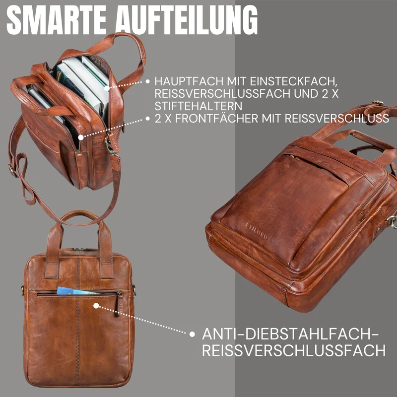 "Eldon" Mittelgroße Umhängetasche Herren Leder