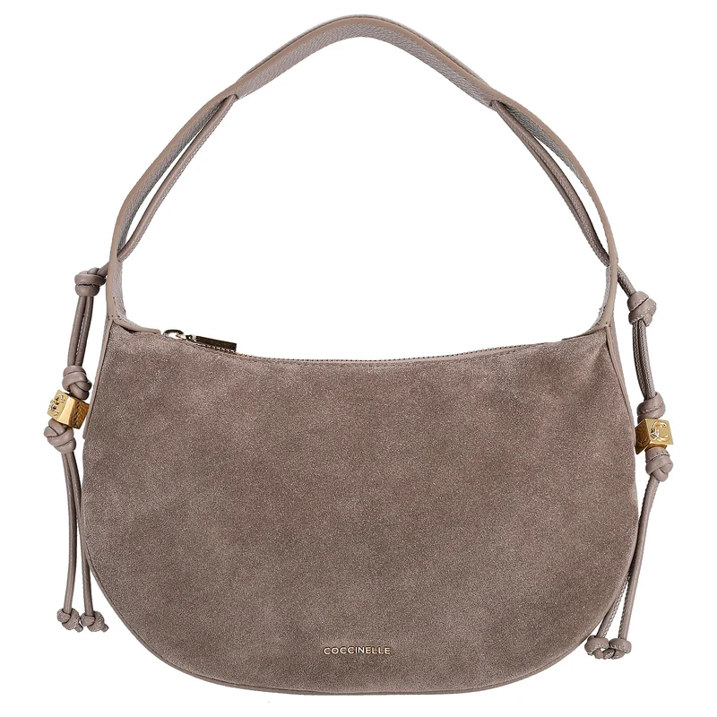 Coccinelle Thess Suede Bim - Schultertasche 29 cm (warm taupe)