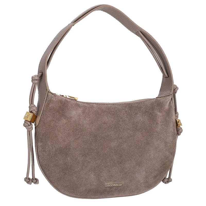 Coccinelle Thess Suede Bim - Schultertasche 29 cm (warm taupe)