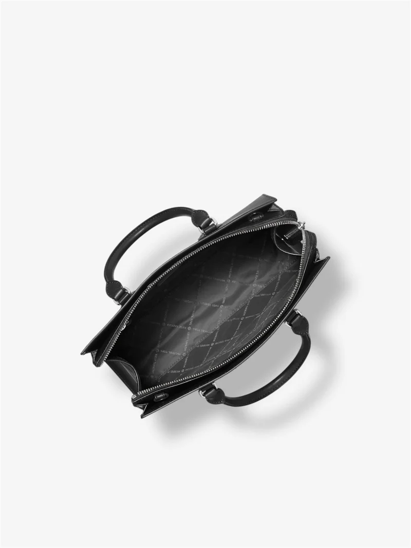 Michael Kors Sheila Satchel Damen Schwarz Silber - Handtasche