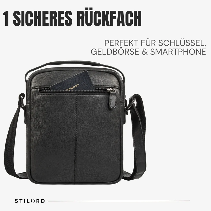 "Amir" Umhängetasche Leder Kleine Ledertasche Herren Männerhandtasche