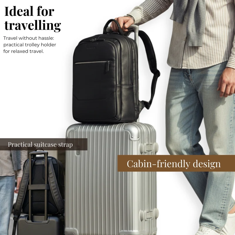 "Maxor" XL Business Rucksack Herren Leder