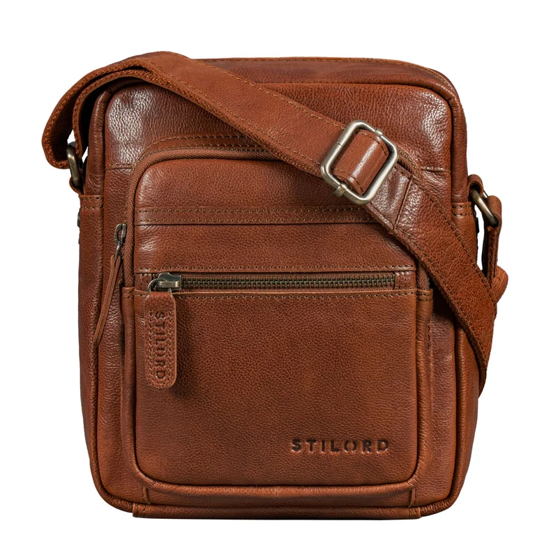 "Rayo" Kleine Echtleder Herrenhandtasche zum Umhängen