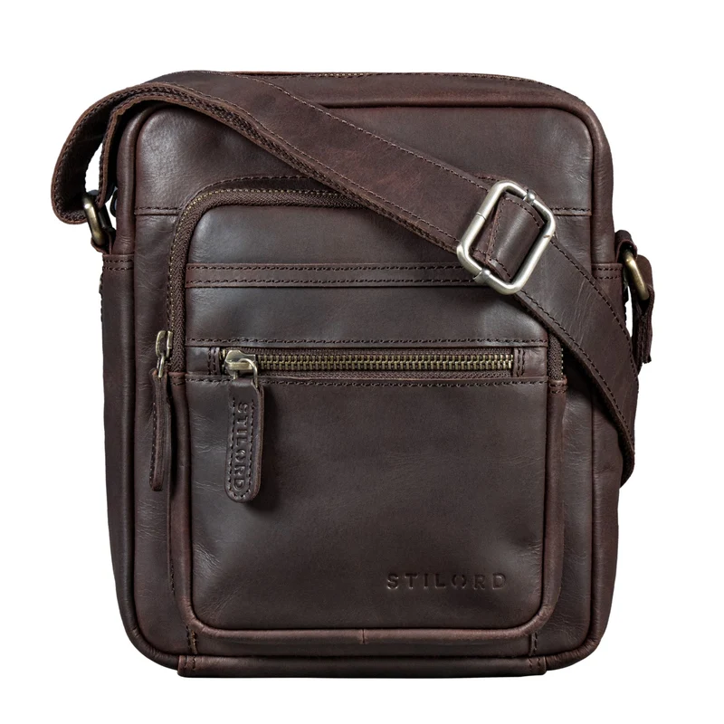 "Rayo" Kleine Echtleder Herrenhandtasche zum Umhängen