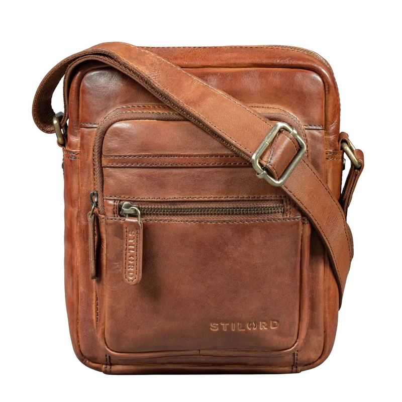 "Rayo" Kleine Echtleder Herrenhandtasche zum Umhängen