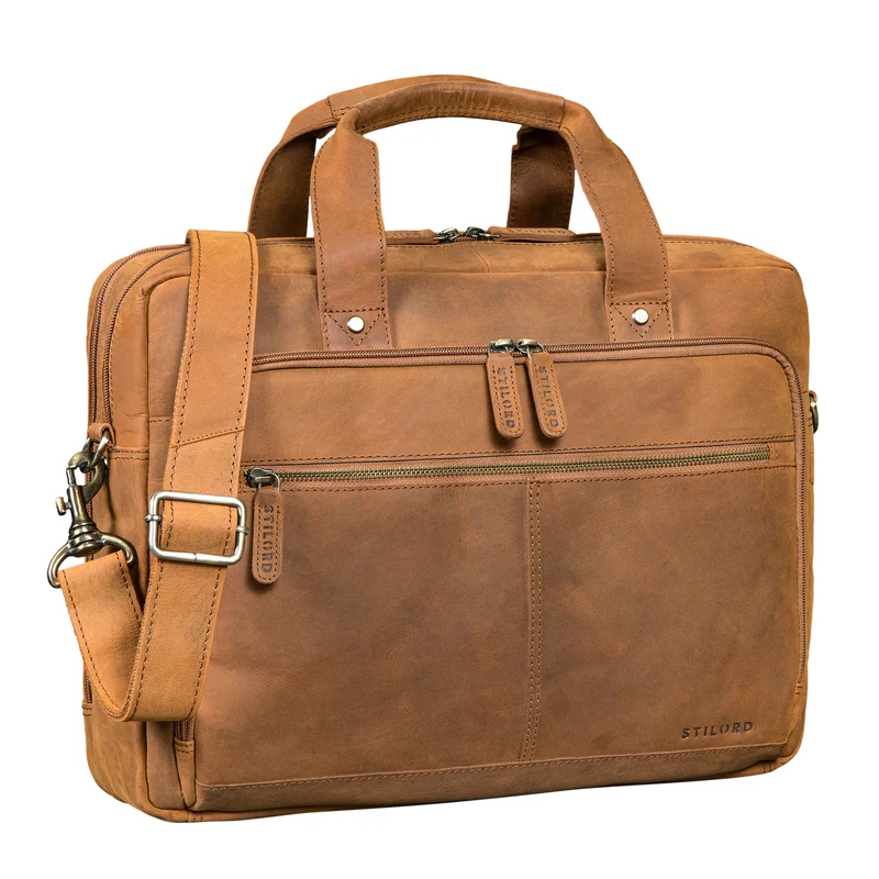 "Ronan" Premium Business Aktentasche Herren Leder Groß 16 Zoll