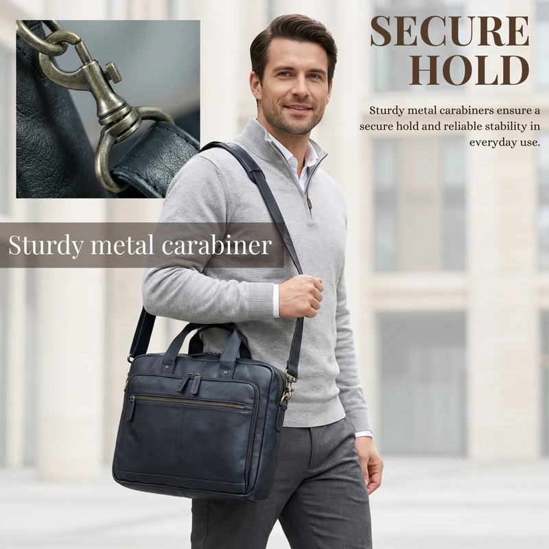 "Ronan" Premium Business Aktentasche Herren Leder Groß 16 Zoll