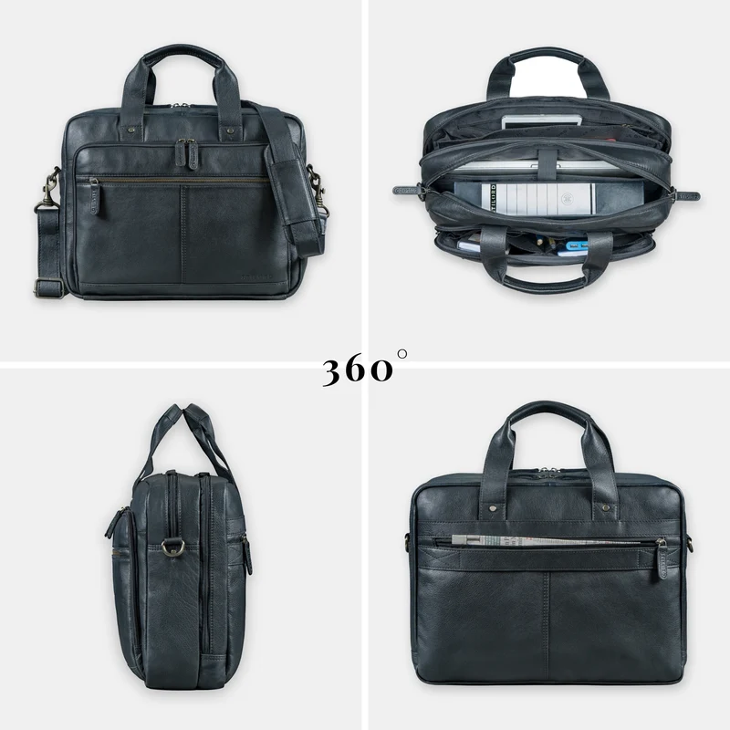 "Ronan" Premium Business Aktentasche Herren Leder Groß 16 Zoll