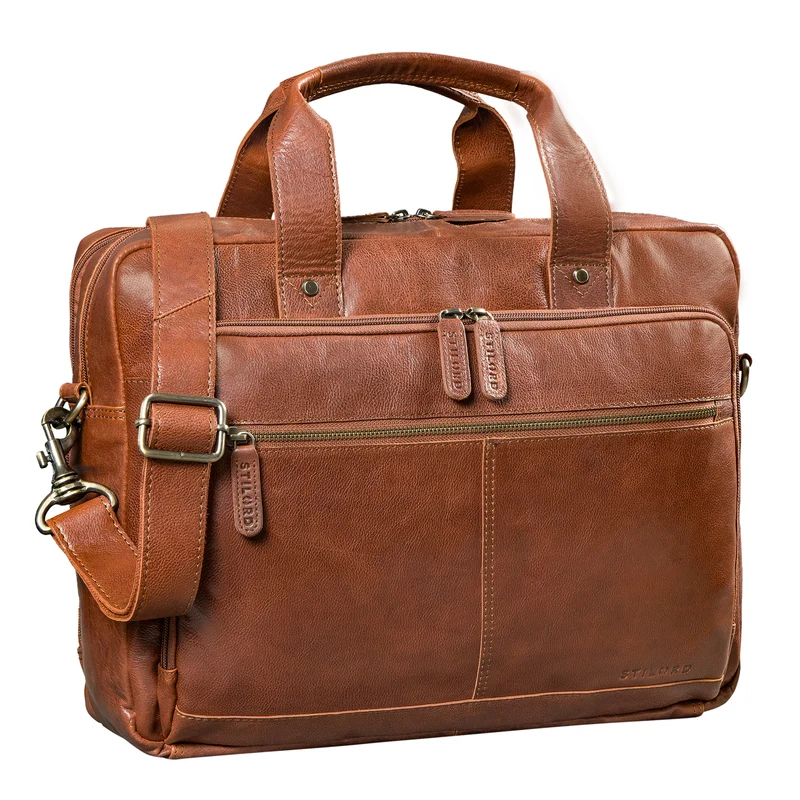 "Ronan" Premium Business Aktentasche Herren Leder Groß 16 Zoll