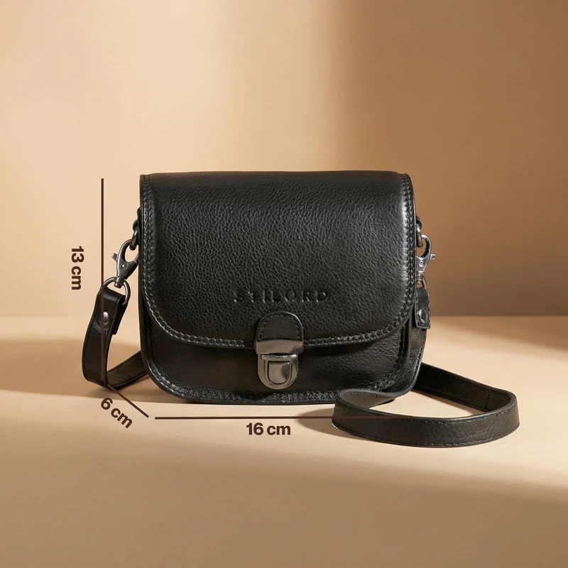 "Maribel" Mini Umhängetasche Damen Leder mit Abnehmbaren Gurt