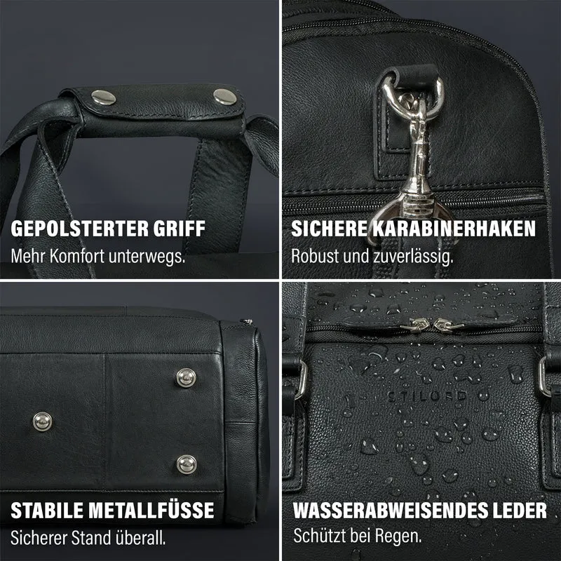 "Salvador" Robuster Weekender Herren Leder mit Schuhfach 30L